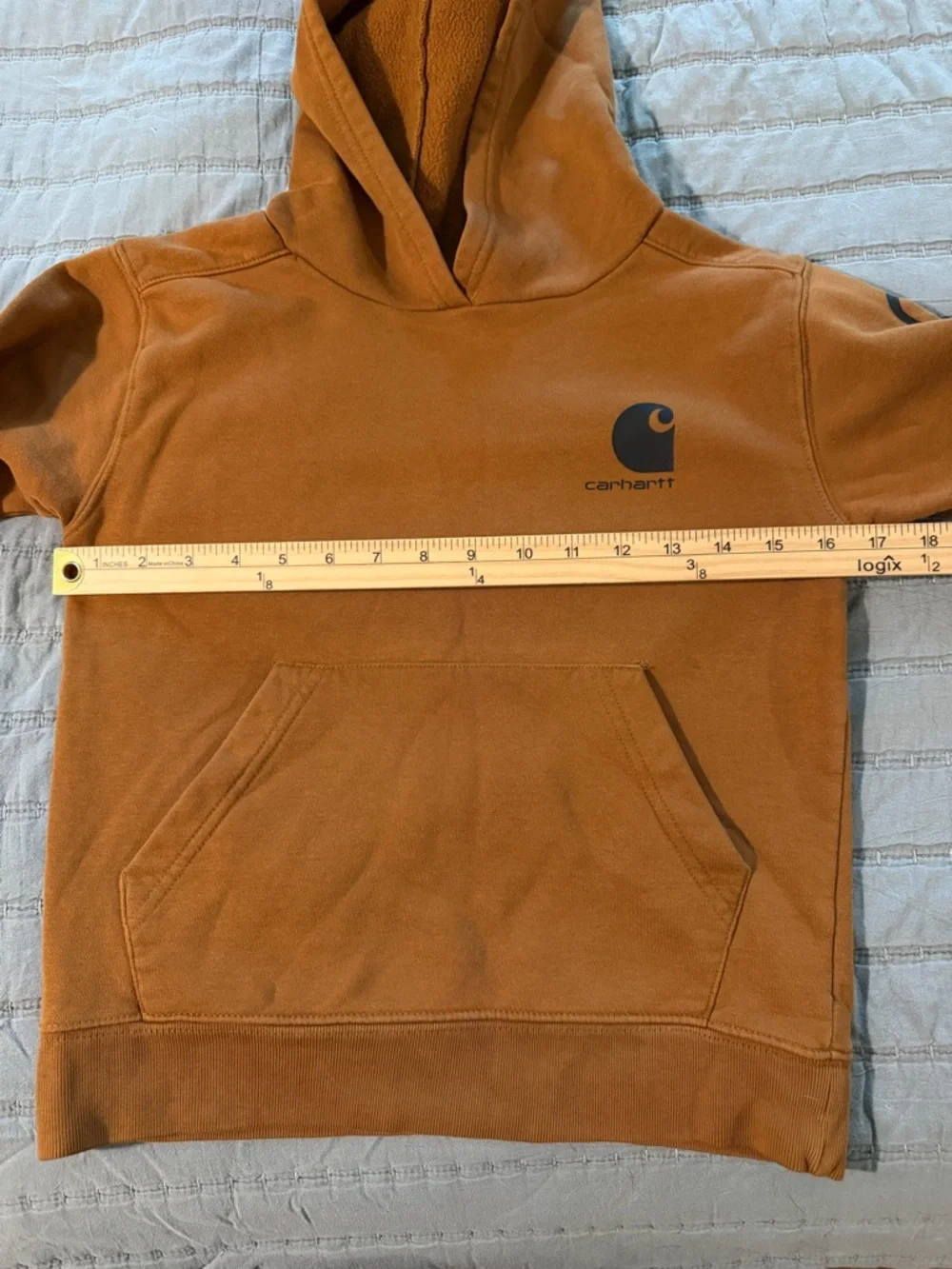 Carhartt Boy’s Brown‎ Hoodie Size Small 8/10 - Picture 6 of 8